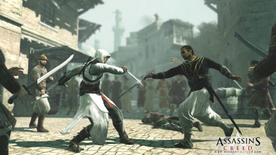 Stabby McStabbington is on the left.